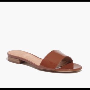 Madewell Caren Slide Sandal in Patent Leather
